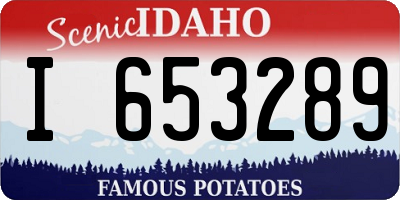 ID license plate I653289