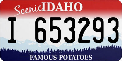 ID license plate I653293