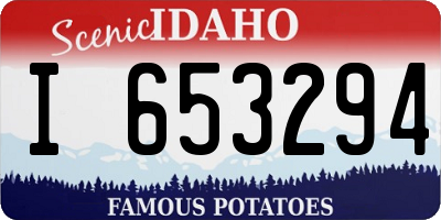 ID license plate I653294