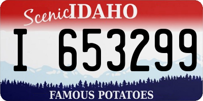 ID license plate I653299