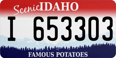 ID license plate I653303