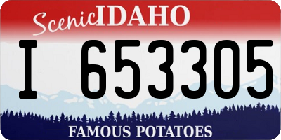 ID license plate I653305