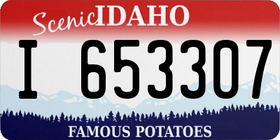 ID license plate I653307