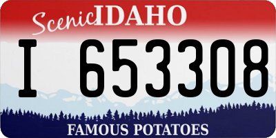 ID license plate I653308