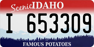 ID license plate I653309