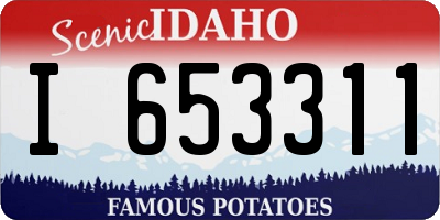 ID license plate I653311