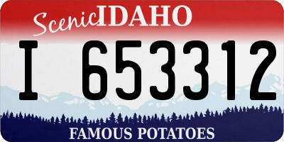 ID license plate I653312
