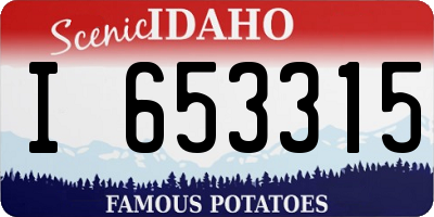 ID license plate I653315