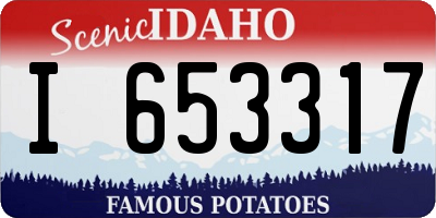 ID license plate I653317