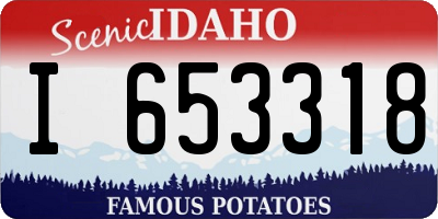 ID license plate I653318