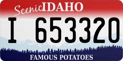 ID license plate I653320