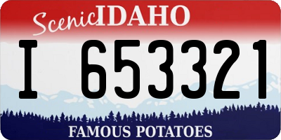 ID license plate I653321