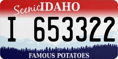 ID license plate I653322