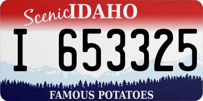 ID license plate I653325