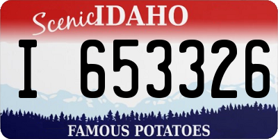 ID license plate I653326