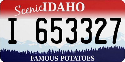 ID license plate I653327