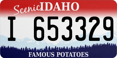 ID license plate I653329