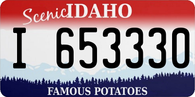 ID license plate I653330