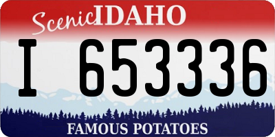 ID license plate I653336