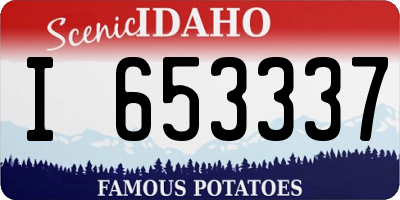 ID license plate I653337