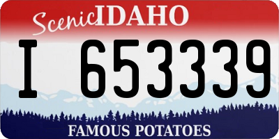 ID license plate I653339