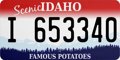 ID license plate I653340