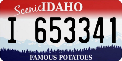 ID license plate I653341