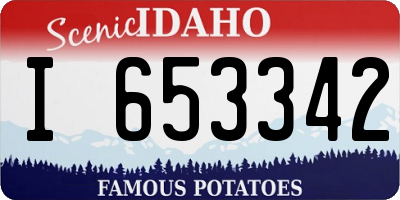 ID license plate I653342