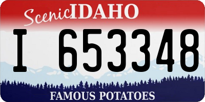 ID license plate I653348