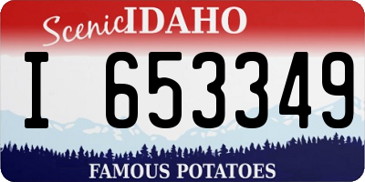 ID license plate I653349
