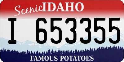 ID license plate I653355