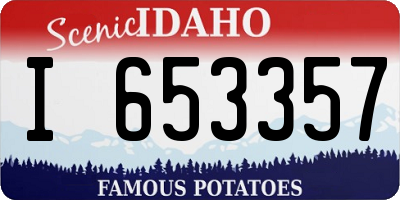 ID license plate I653357
