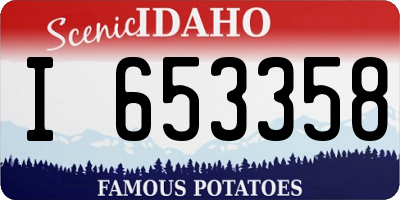 ID license plate I653358