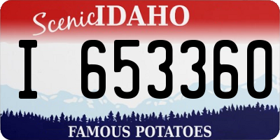 ID license plate I653360