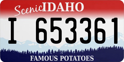 ID license plate I653361