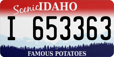 ID license plate I653363