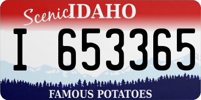 ID license plate I653365