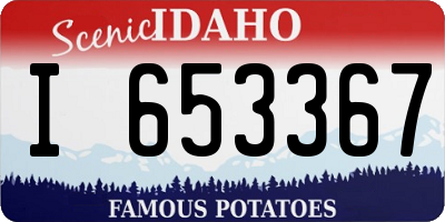 ID license plate I653367
