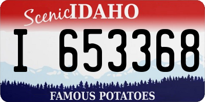 ID license plate I653368