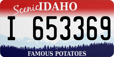 ID license plate I653369