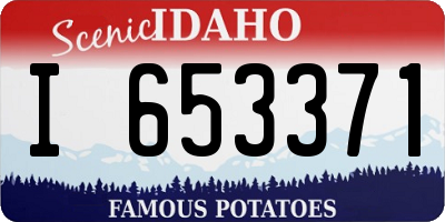ID license plate I653371