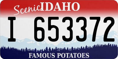 ID license plate I653372
