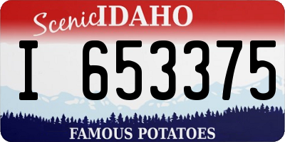 ID license plate I653375