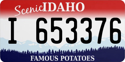 ID license plate I653376