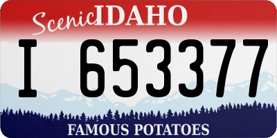ID license plate I653377