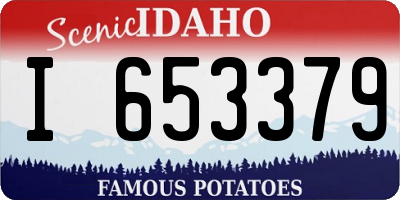 ID license plate I653379