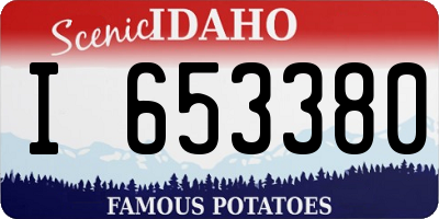 ID license plate I653380