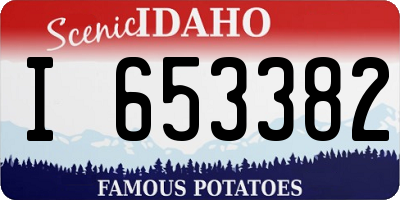 ID license plate I653382