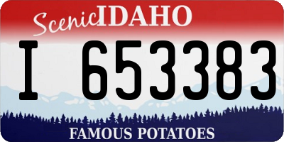 ID license plate I653383
