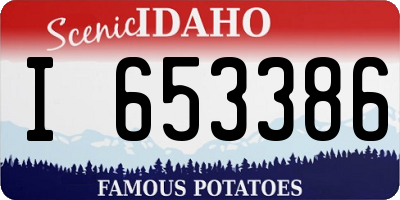 ID license plate I653386